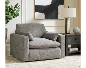 Dramatic Oversized Chair and Ottoman