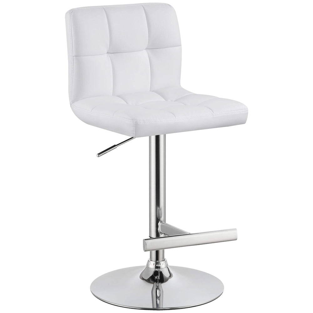Taburete de bar ajustable tapizado Lenny blanco (juego de 2)