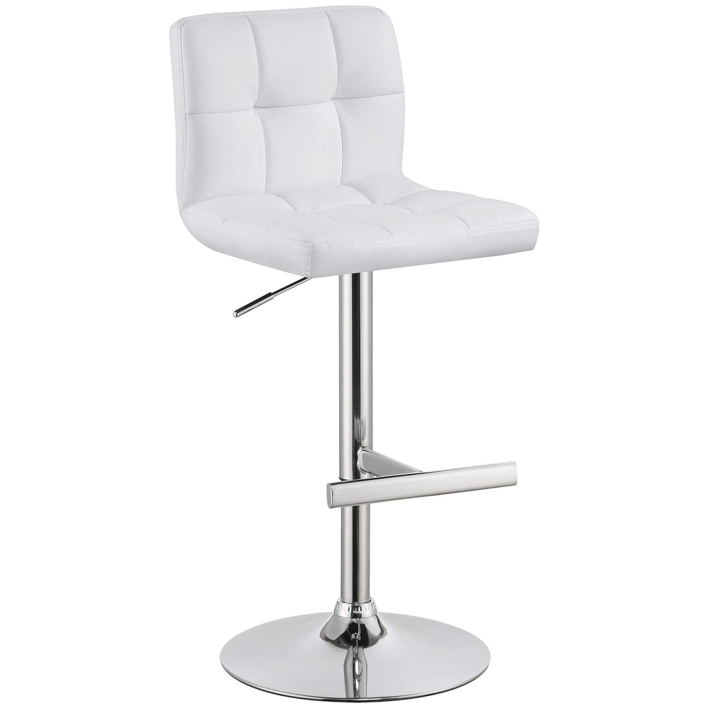 Taburete de bar ajustable tapizado Lenny blanco (juego de 2)