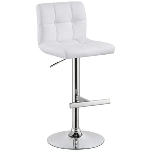 Taburete de bar ajustable tapizado Lenny blanco (juego de 2)
