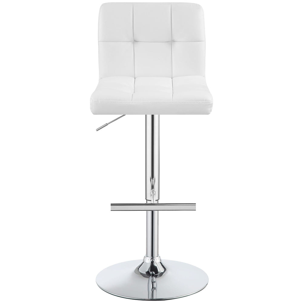 Taburete de bar ajustable tapizado Lenny blanco (juego de 2)