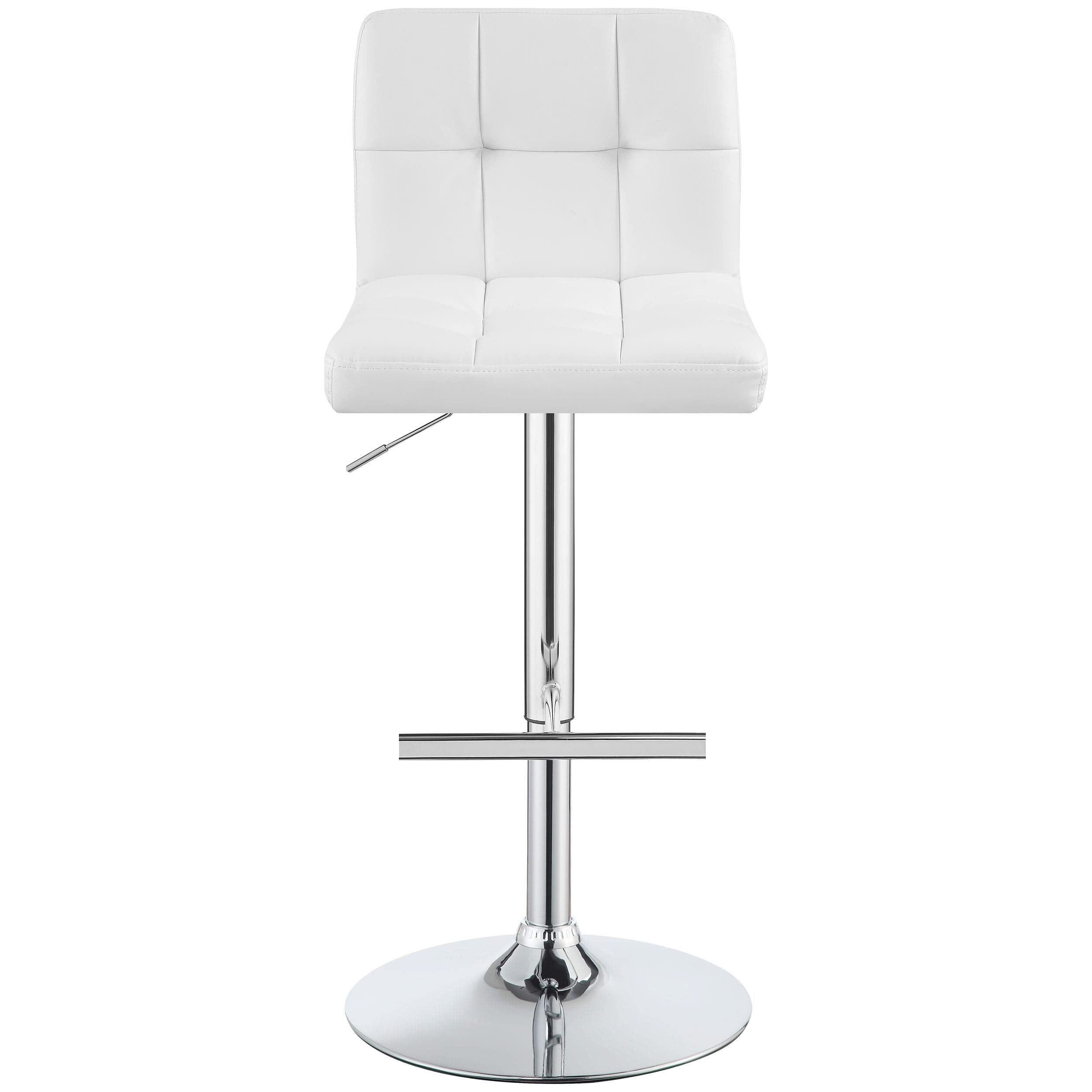 Taburete de bar ajustable tapizado Lenny blanco (juego de 2)