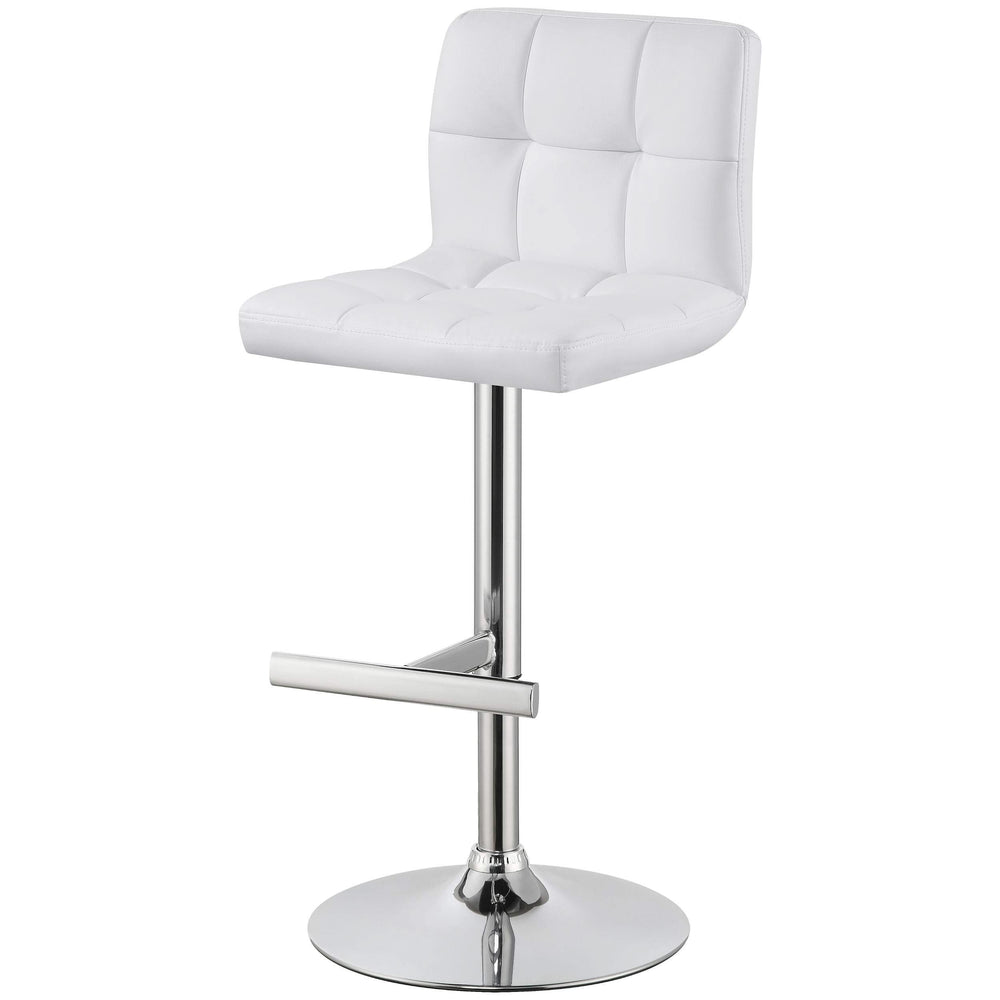 Taburete de bar ajustable tapizado Lenny blanco (juego de 2)