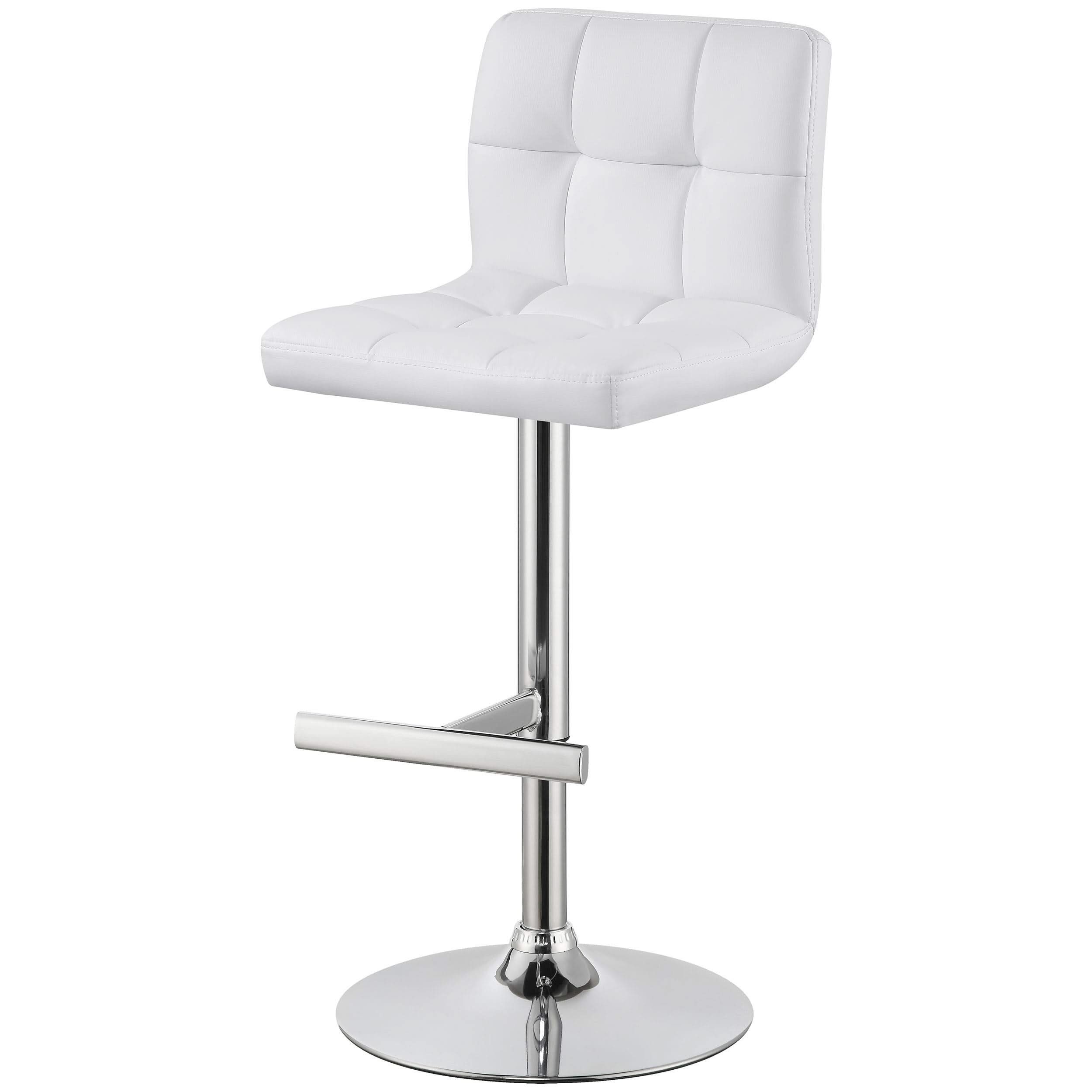 Taburete de bar ajustable tapizado Lenny blanco (juego de 2)