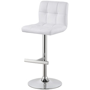 Taburete de bar ajustable tapizado Lenny blanco (juego de 2)
