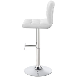 Taburete de bar ajustable tapizado Lenny blanco (juego de 2)