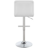 Taburete de bar ajustable tapizado Lenny blanco (juego de 2)