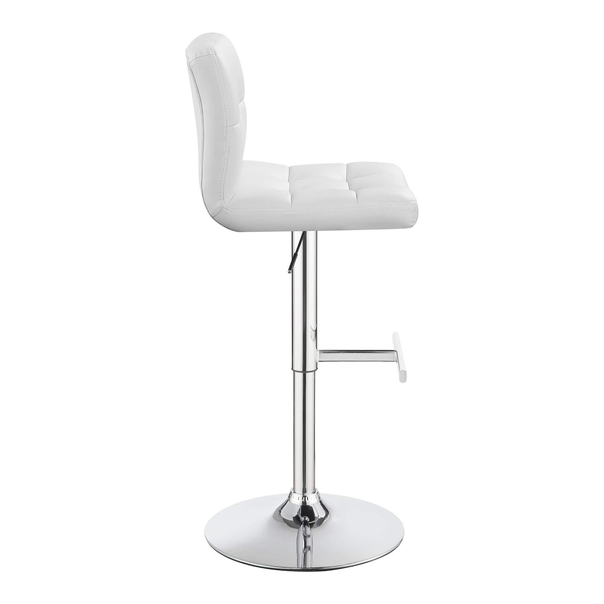 Taburete de bar ajustable tapizado Lenny blanco (juego de 2)