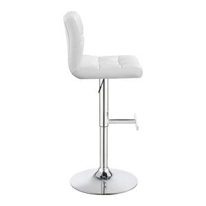 Taburete de bar ajustable tapizado Lenny blanco (juego de 2)
