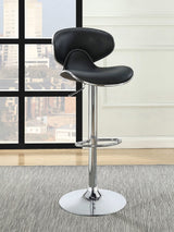 Taburete de bar ajustable tapizado Edenton negro (juego de 2)