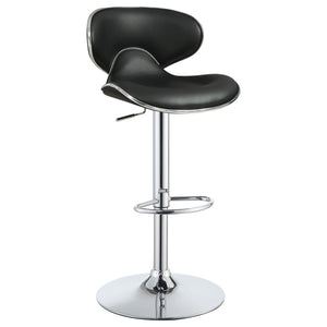 Taburete de bar ajustable tapizado Edenton negro (juego de 2)