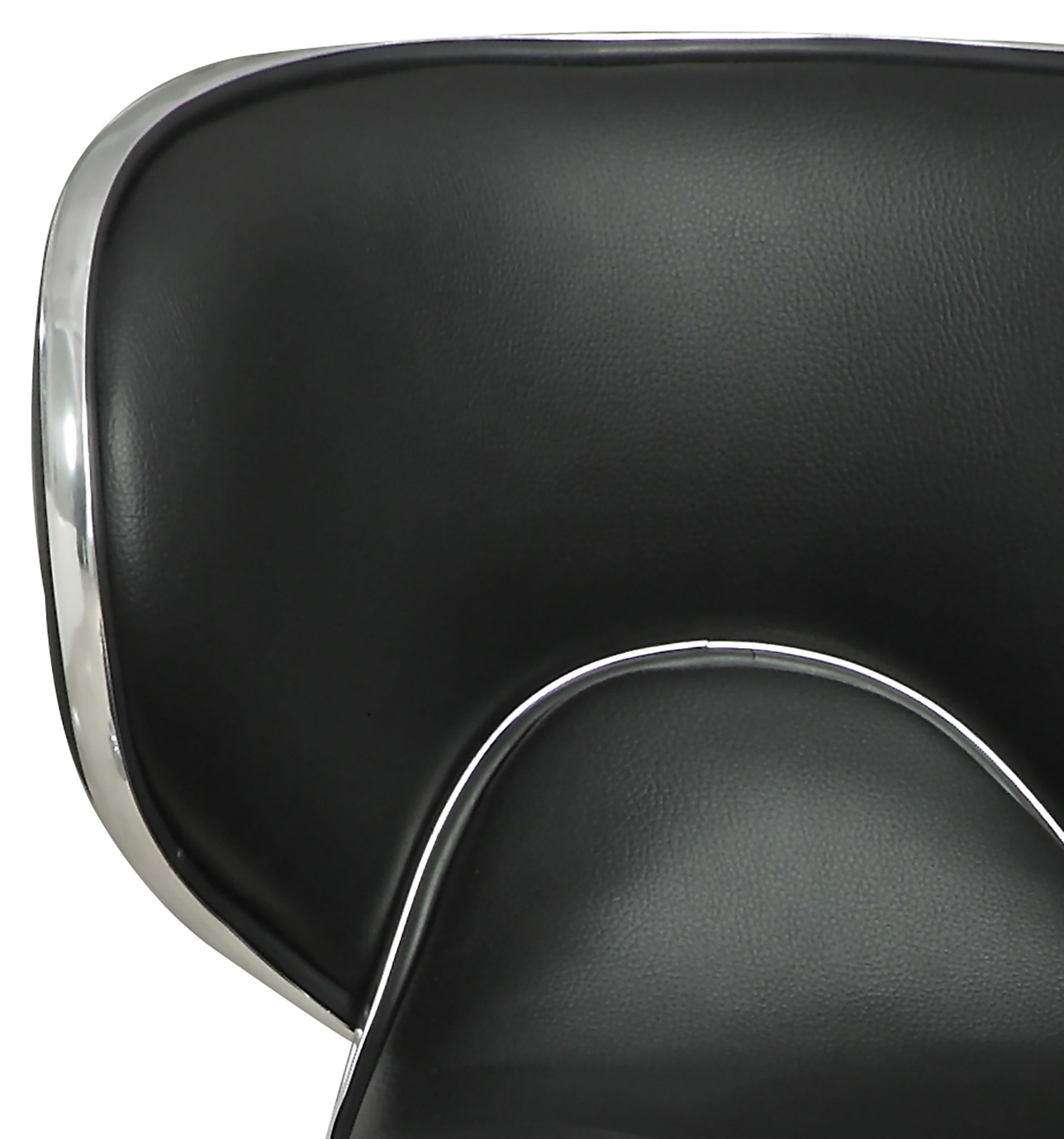 Edenton Upholstered Adjustable Bar Stool Black (Set of 2)