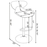 Taburete de bar ajustable tapizado Edenton negro (juego de 2)
