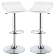 Bidwell Upholstered Adjustable Bar Stool White (Set of 2)