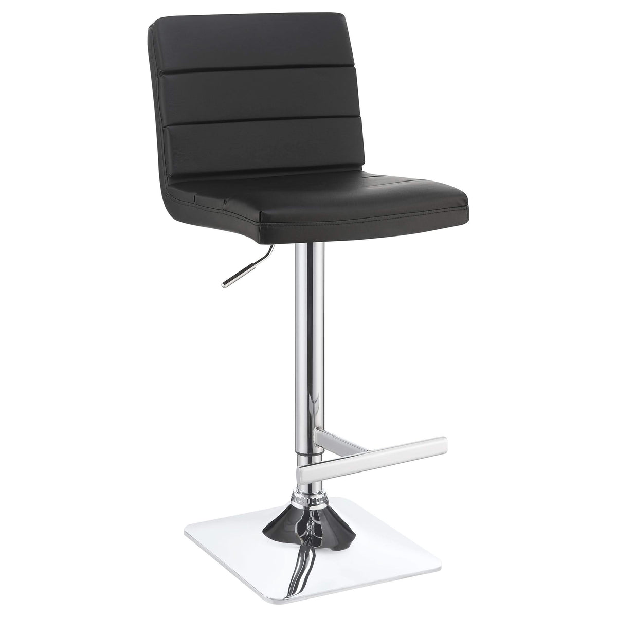 Taburete de bar ajustable tapizado Bianca negro (juego de 2)