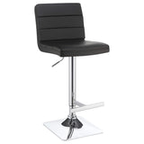 Taburete de bar ajustable tapizado Bianca negro (juego de 2)