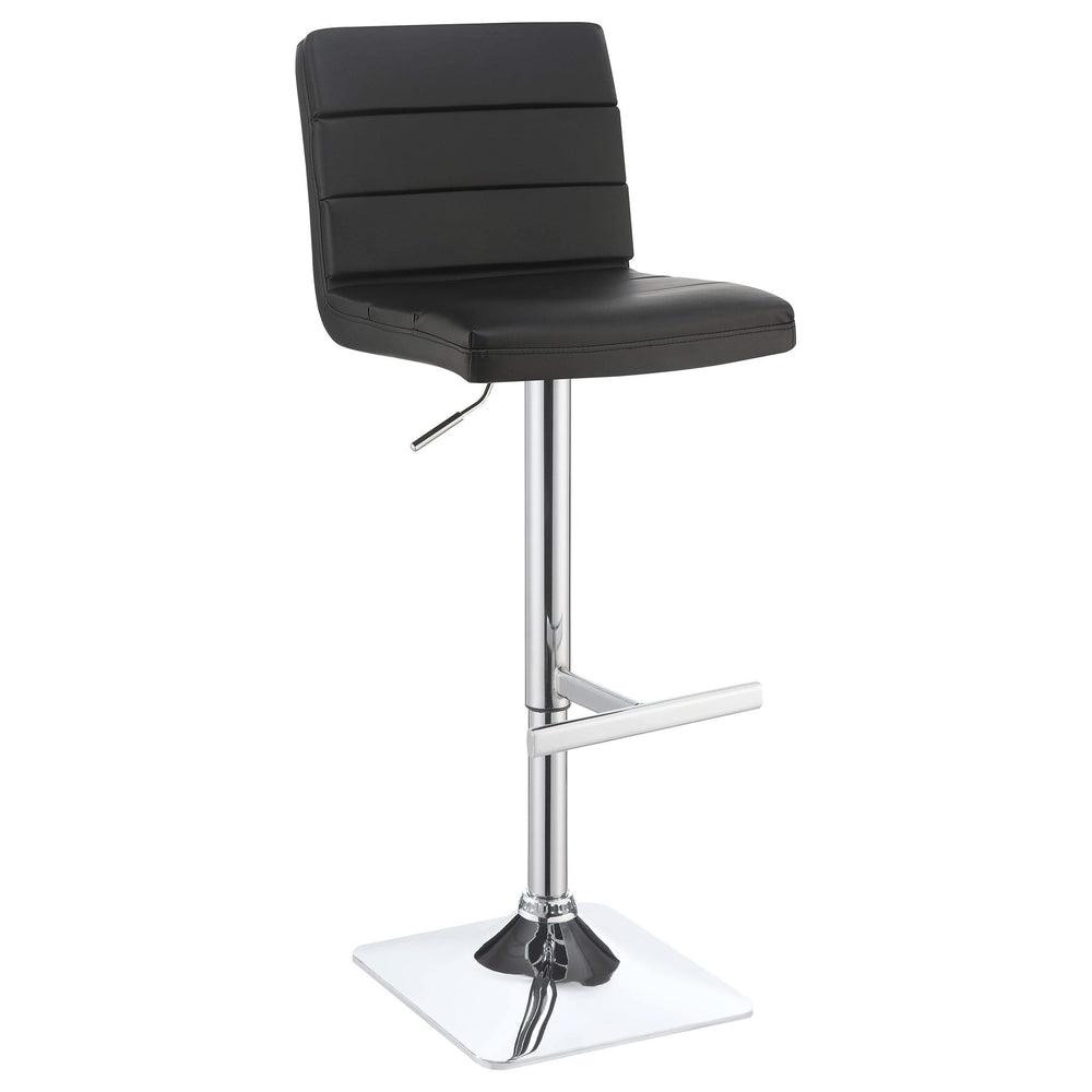 Taburete de bar ajustable tapizado Bianca negro (juego de 2)