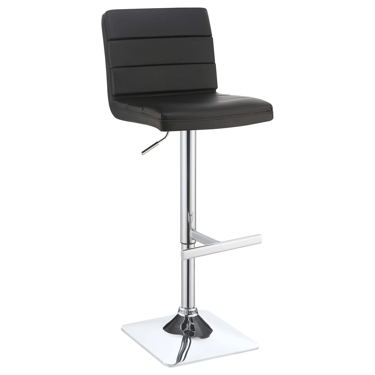 Taburete de bar ajustable tapizado Bianca negro (juego de 2)