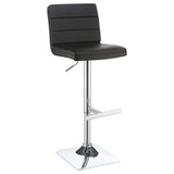 Taburete de bar ajustable tapizado Bianca negro (juego de 2)