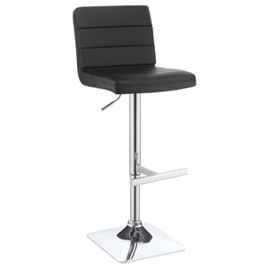 Taburete de bar ajustable tapizado Bianca negro (juego de 2)