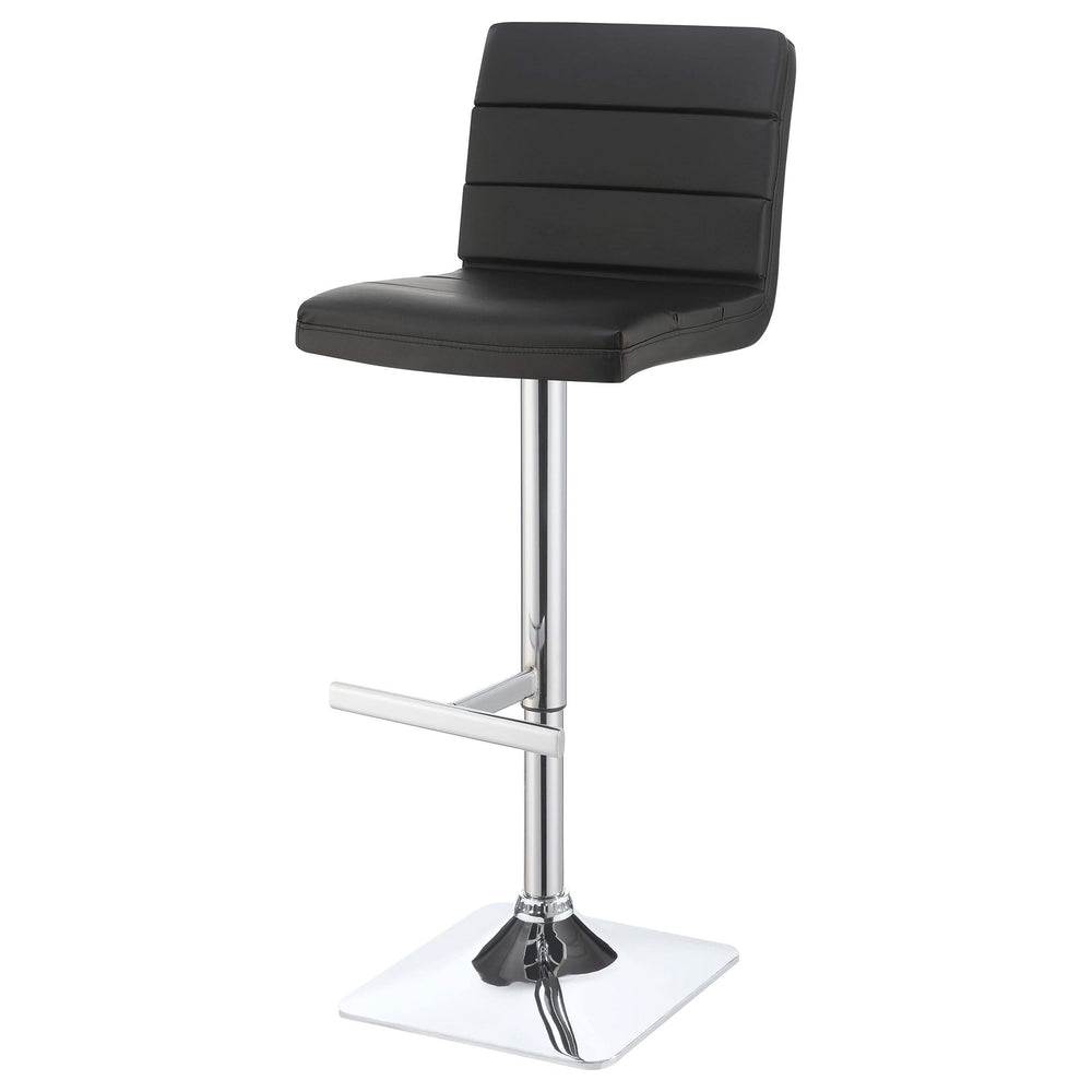 Taburete de bar ajustable tapizado Bianca negro (juego de 2)