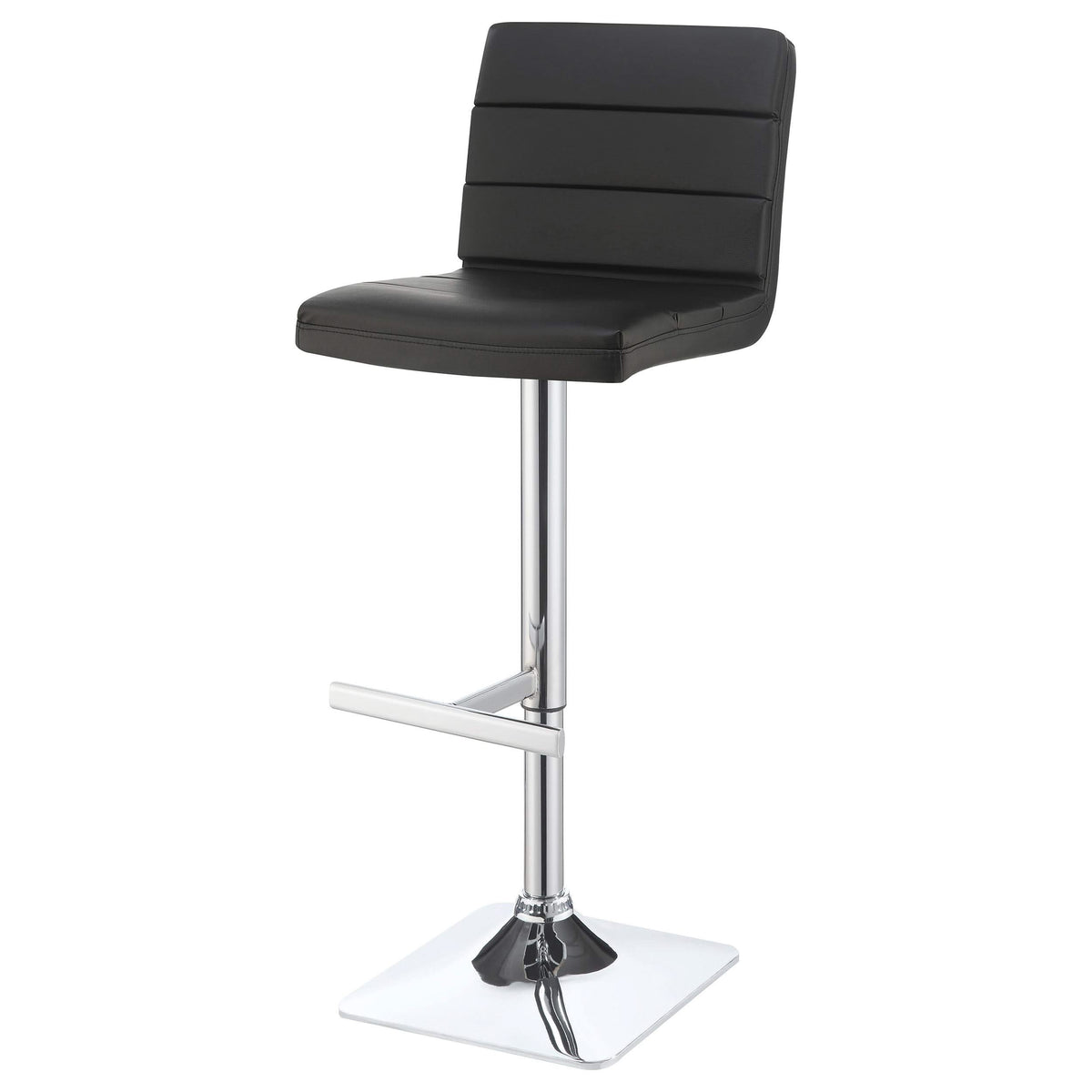 Taburete de bar ajustable tapizado Bianca negro (juego de 2)