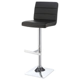 Taburete de bar ajustable tapizado Bianca negro (juego de 2)