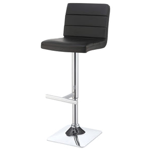Taburete de bar ajustable tapizado Bianca negro (juego de 2)