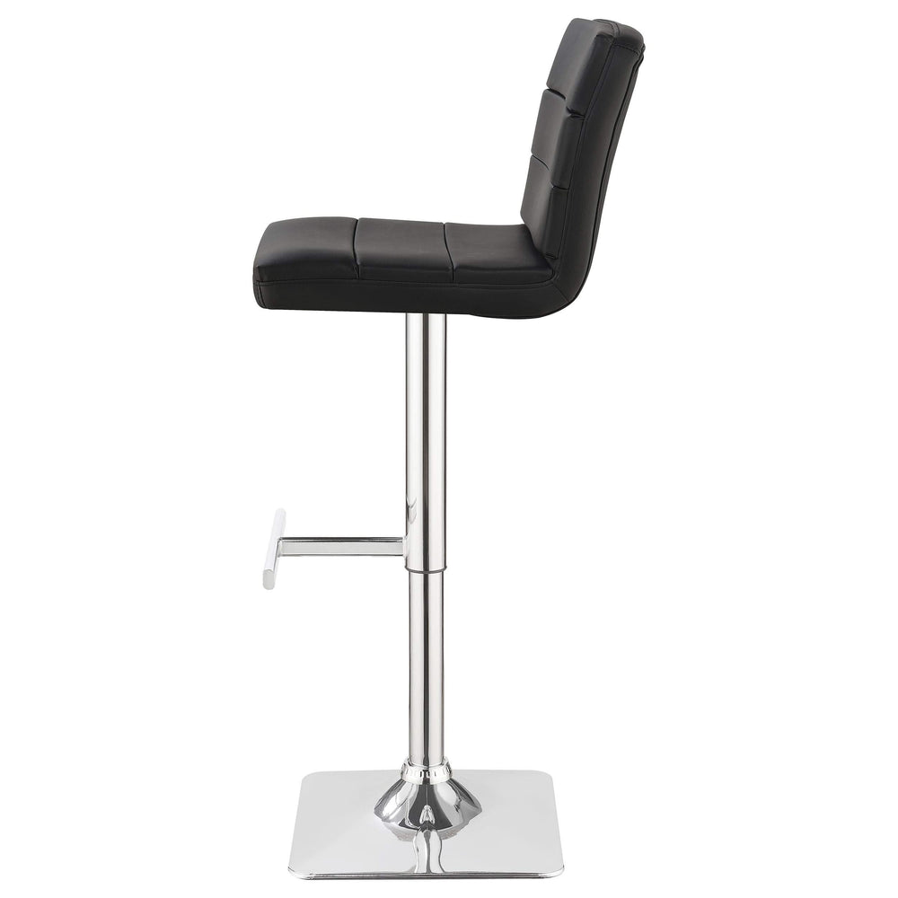 Taburete de bar ajustable tapizado Bianca negro (juego de 2)