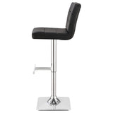 Taburete de bar ajustable tapizado Bianca negro (juego de 2)