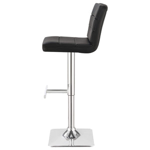Taburete de bar ajustable tapizado Bianca negro (juego de 2)