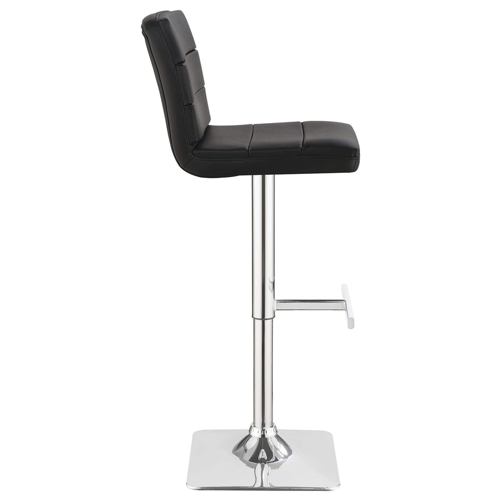 Taburete de bar ajustable tapizado Bianca negro (juego de 2)