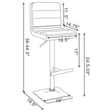 Taburete de bar ajustable tapizado Bianca negro (juego de 2)