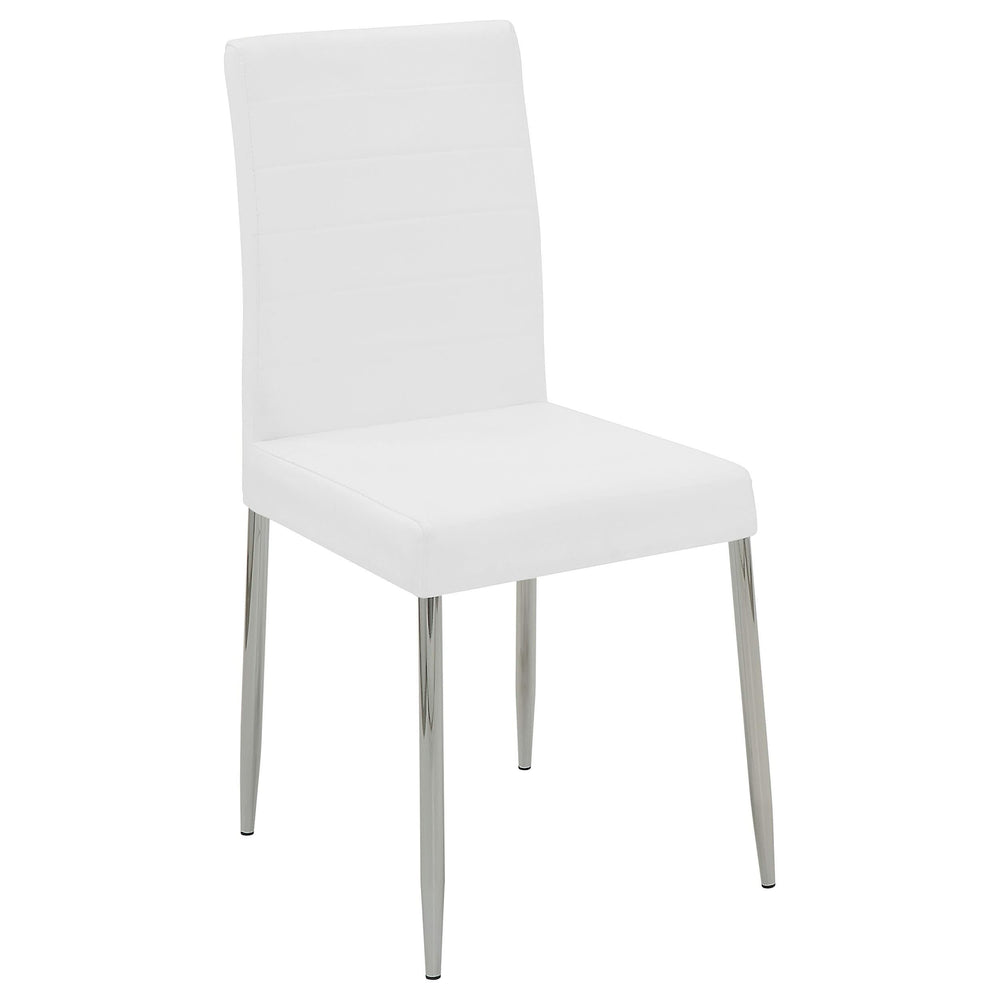 Silla de comedor tapizada Maston blanca (juego de 4)