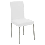 Silla de comedor tapizada Maston blanca (juego de 4)