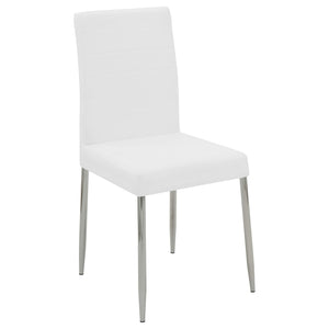 Silla de comedor tapizada Maston blanca (juego de 4)