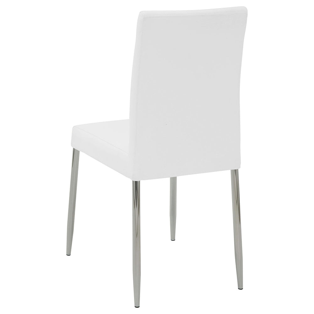 Silla de comedor tapizada Maston blanca (juego de 4)