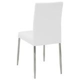 Silla de comedor tapizada Maston blanca (juego de 4)