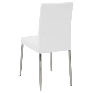 Silla de comedor tapizada Maston blanca (juego de 4)