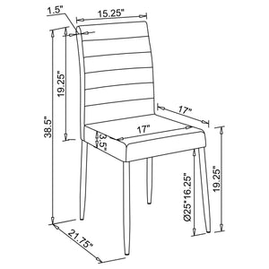 Silla de comedor tapizada Maston blanca (juego de 4)