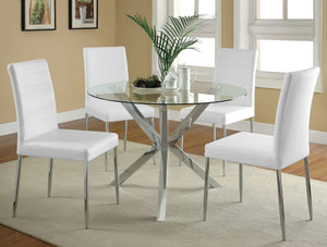 Silla de comedor tapizada Maston blanca (juego de 4)