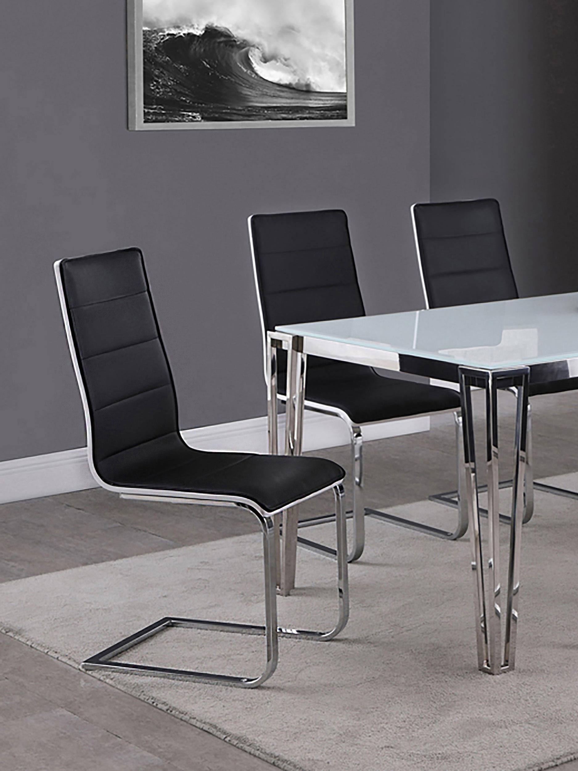 Broderick Upholstered Dining Side Chair Black (Set of 4)