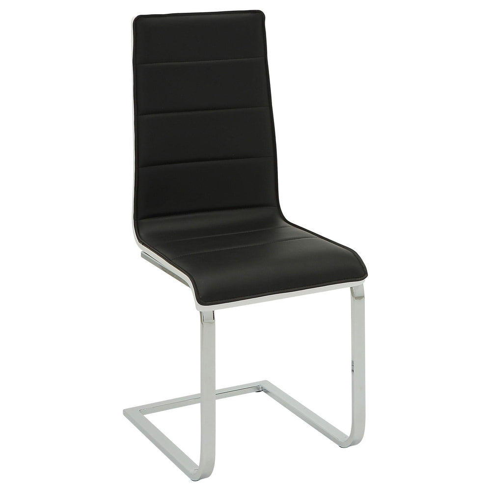 Silla de comedor tapizada Broderick negra (juego de 4)