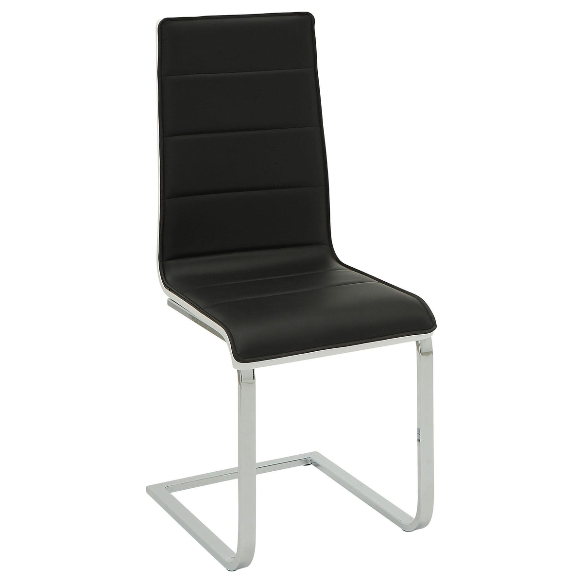 Silla de comedor tapizada Broderick negra (juego de 4)