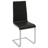 Silla de comedor tapizada Broderick negra (juego de 4)
