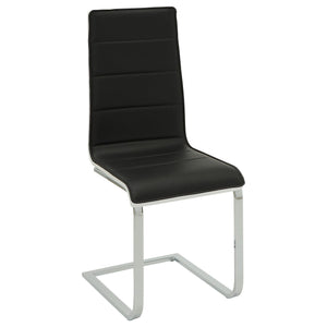Silla de comedor tapizada Broderick negra (juego de 4)