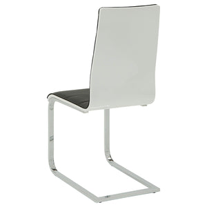Silla de comedor tapizada Broderick negra (juego de 4)