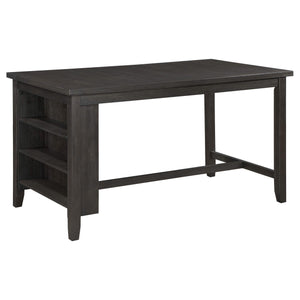 Juego de mesa de comedor Elliston de 5 piezas, altura de mostrador, gris oscuro