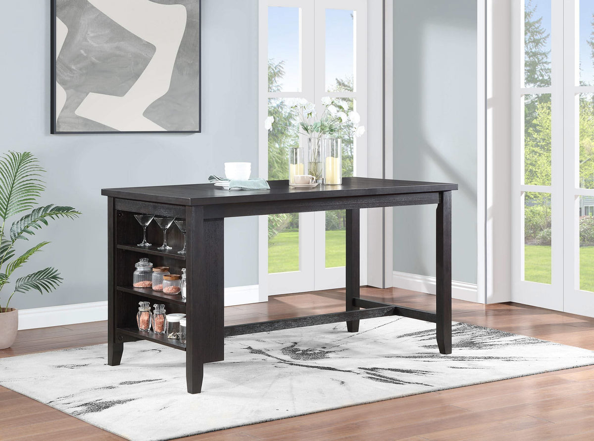 Mesa de comedor Elliston de 66 pulgadas, altura de mostrador, color gris oscuro