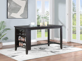 Mesa de comedor Elliston de 66 pulgadas, altura de mostrador, color gris oscuro